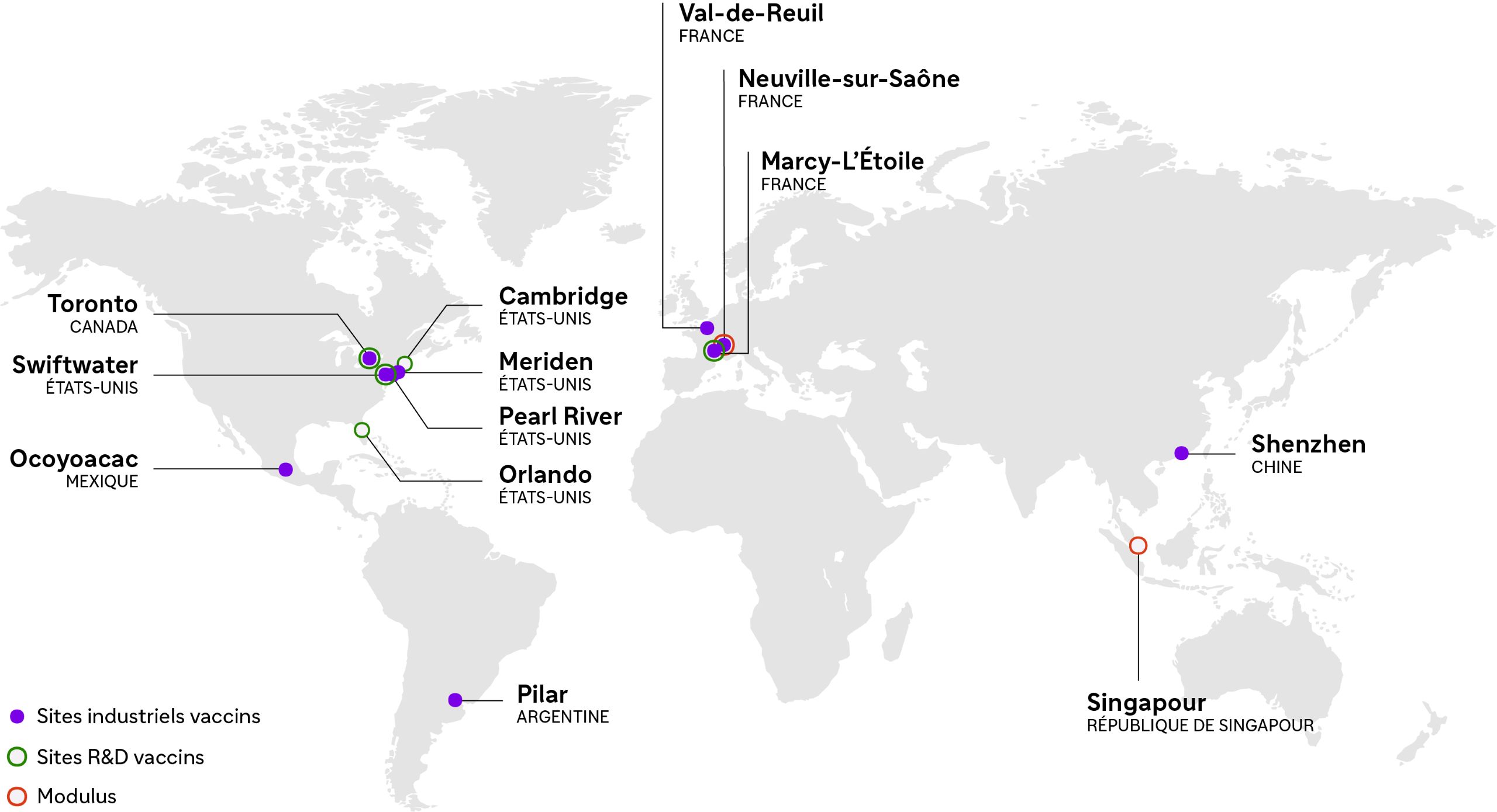 Nos sites de production dans le monde